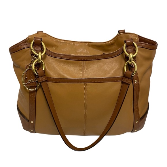 Coach Tan Leather Shoulder Bag - Picture 1 of 9